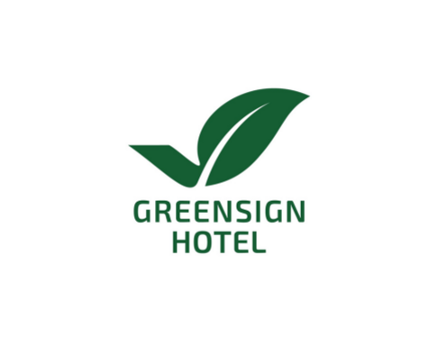 GreenSign Hotel Logo GreenSign Hotel Logo mit grüner Schrift