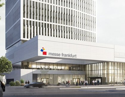 A visualization of the future exterior view of the building can be seen.