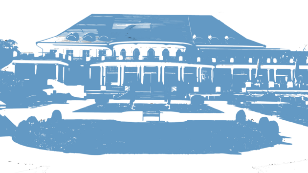 Illustration ATLANTIC Grand Hotel Travemünde blau