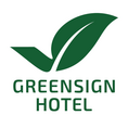 GreenSign Hotel logo with green lettering 